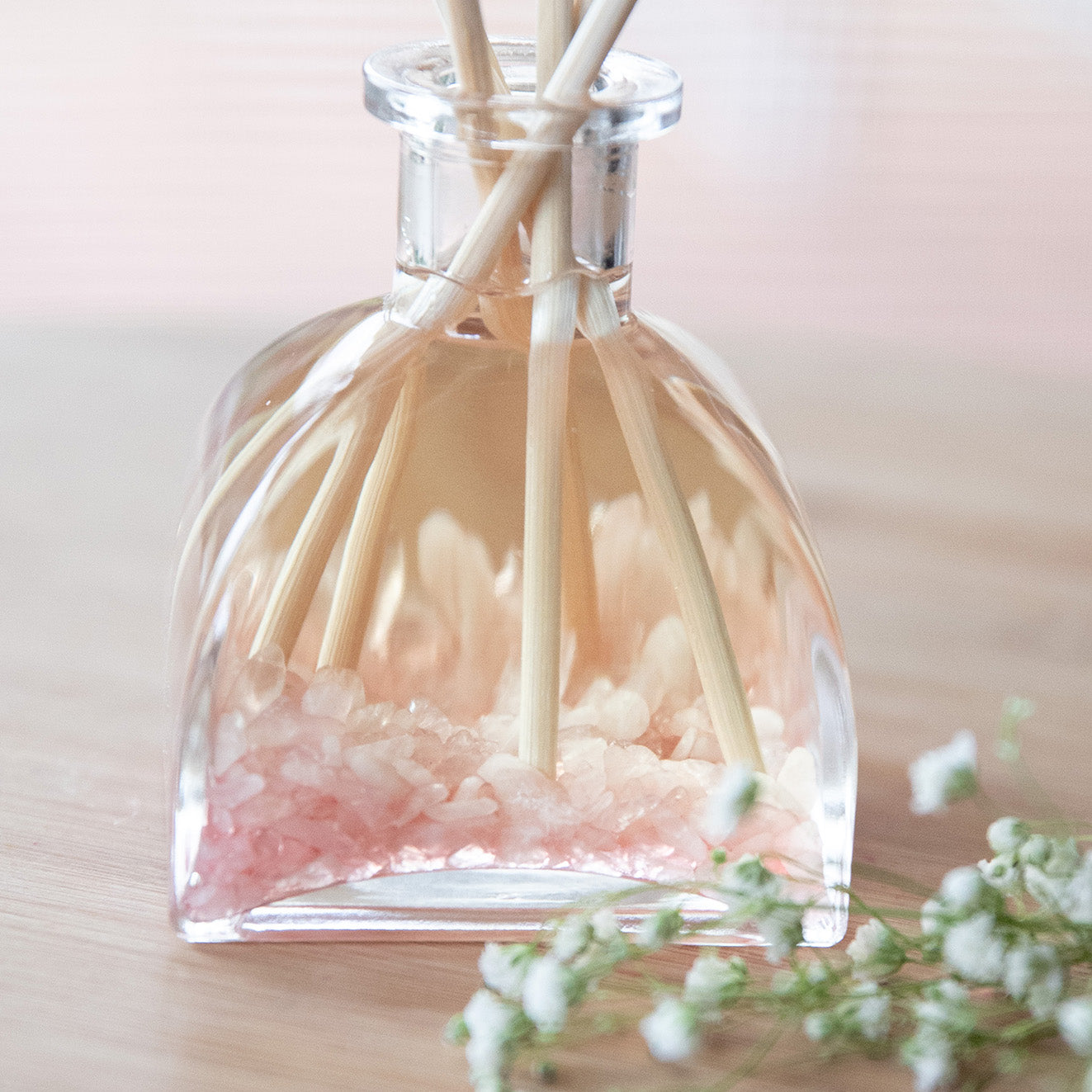 Rose quartz reed diffuser