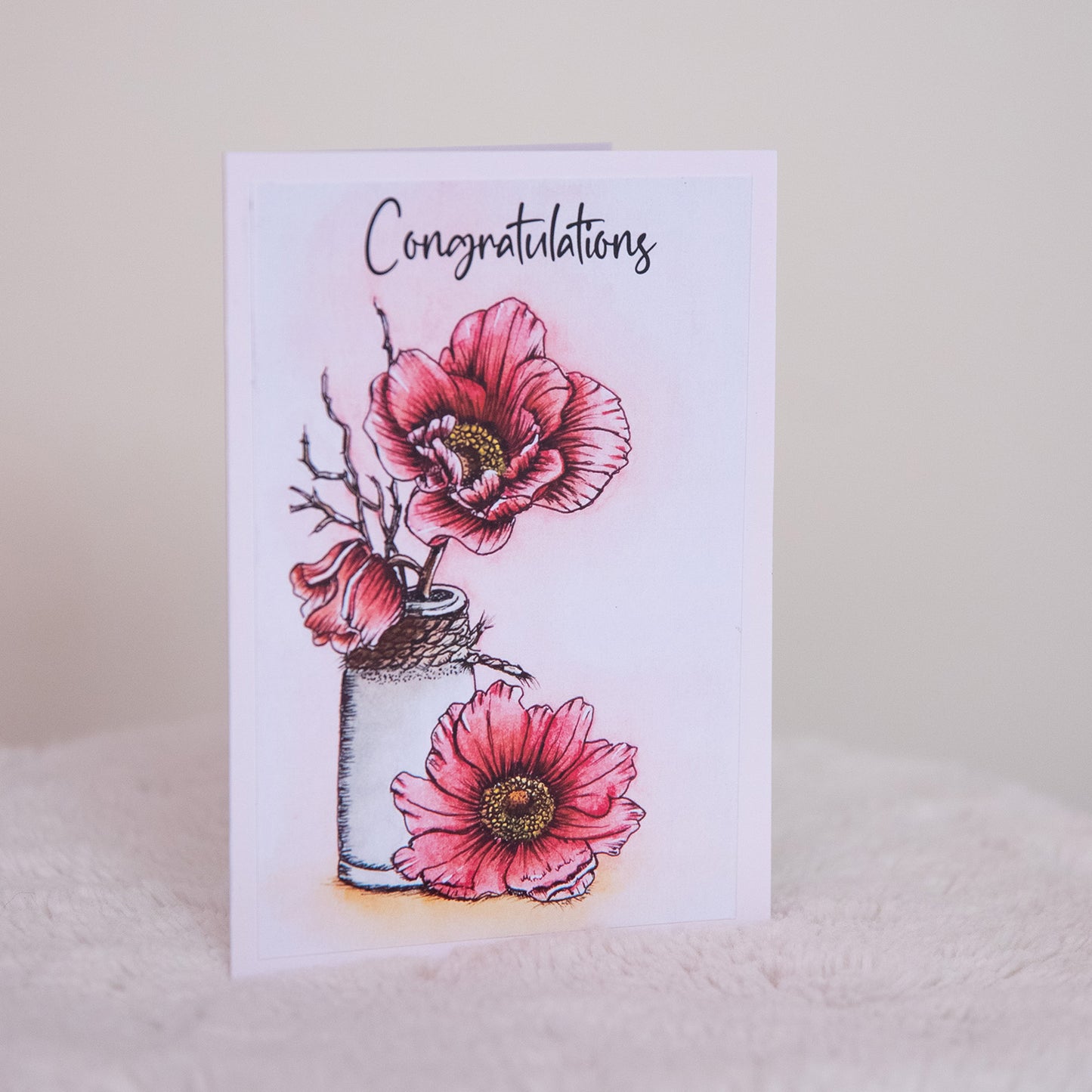“Congrats” greeting card