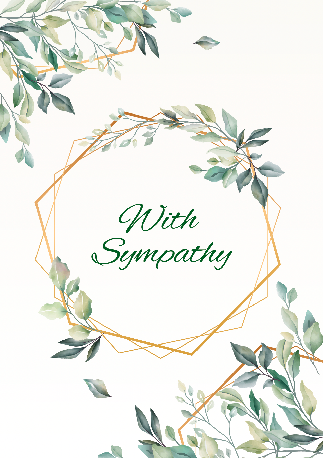 Sympathy greeting card