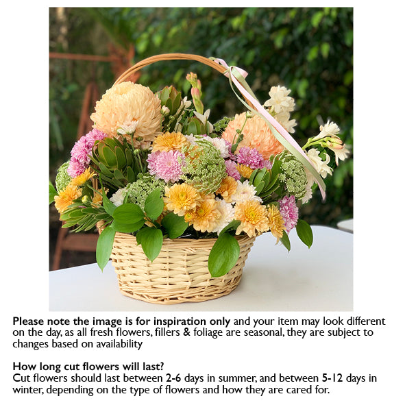 Flower basket arrangement
