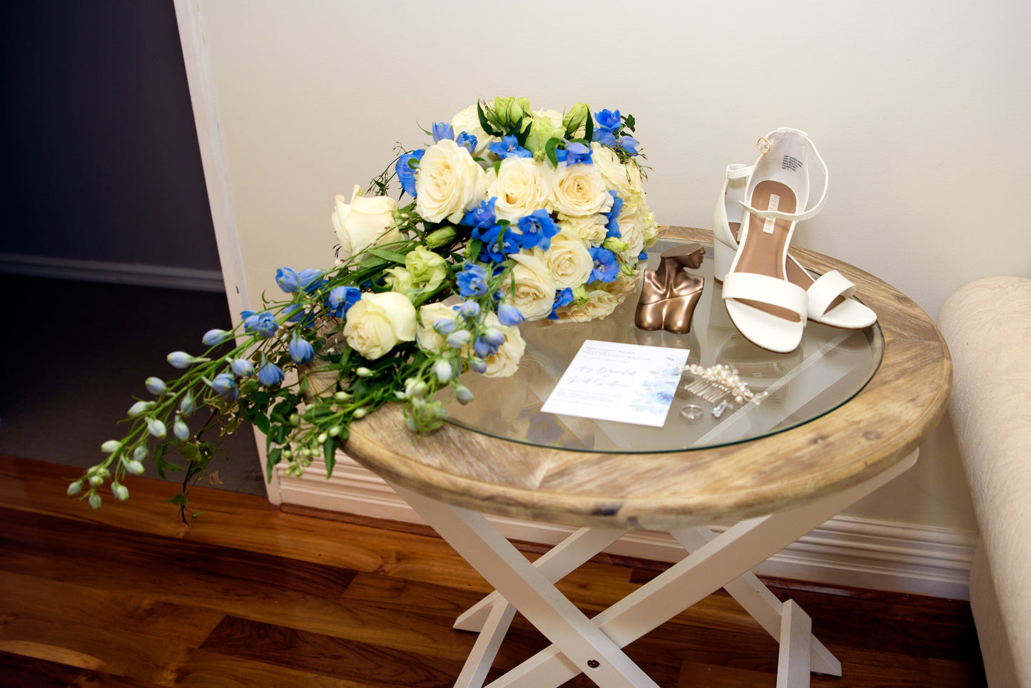 Blue Delphinium Bridal Bouquet