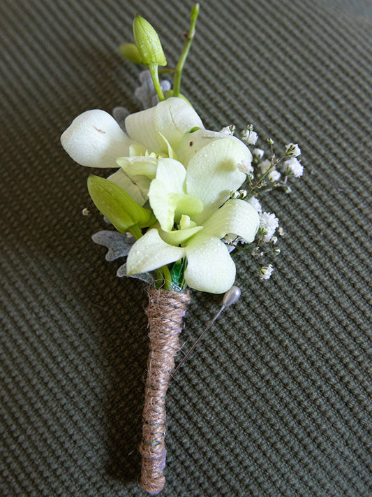 Orchid buttonhole - buttonholes Perth