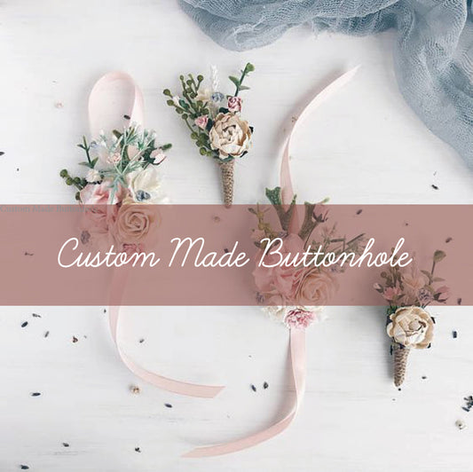 custom made buttonhole - buttonhole perth - wedding buttonhole - school ball buttonhole